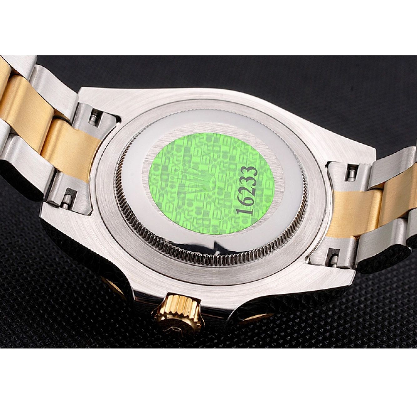 AAA replica watch Bracelet Steel Tone Swiss Bezel Submariner Blue And Rolex Dial Two Gold 0707